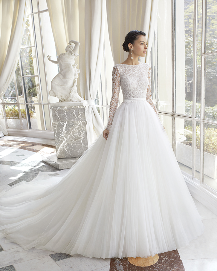 Abito da sposa principesco con gonna in tulle - Il Giardino della Sposa