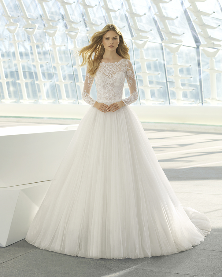 Abito da sposa principesco con gonna in chiffon - Il Giardino della Sposa