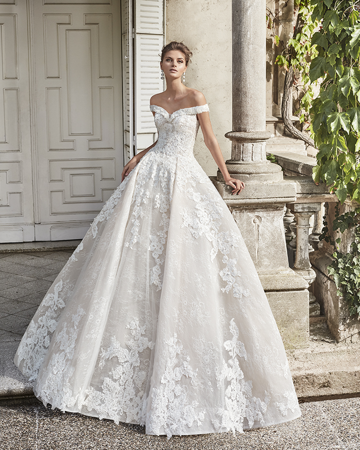 Abito da sposa principesco in pizzo - Il Giardino della Sposa