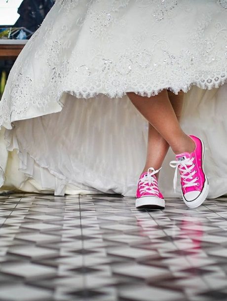 converse da sposa zampa